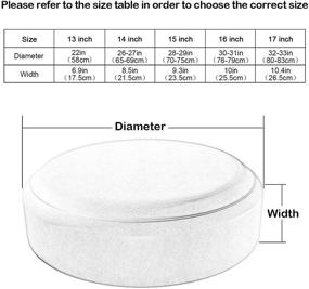 img 1 attached to 🚗 Универсальный чехол для запасного колеса подходит для автомобилей Jeep, прицепов, автодомов, внедорожников, грузовиков и других транспортных средств | Диаметр колеса 25-27 дюймов | Белые защитные чехлы для колес, защищающие от погоды