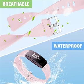 img 1 attached to 👟 eSeekGo 6-Pack: Премиум мягкие силиконовые ремешки для Fitbit Inspire HR, Inspire и Ace 2 - Универсальные спортивные заменяемые ремешки для женщин, мужчин, девочек и мальчиков