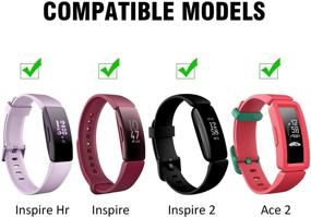 img 3 attached to 👟 eSeekGo 6-Pack: Премиум мягкие силиконовые ремешки для Fitbit Inspire HR, Inspire и Ace 2 - Универсальные спортивные заменяемые ремешки для женщин, мужчин, девочек и мальчиков