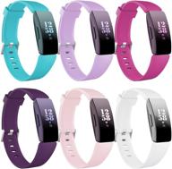 👟 eseekgo 6-pack: премиум мягкие силиконовые ремешки для fitbit inspire hr, inspire и ace 2 - универсальные спортивные заменяемые ремешки для женщин, мужчин, девочек и мальчиков логотип