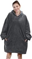 🧥 cozy amyhomie blanket sweatshirt: oversized sherpa hooded sweatshirt blanket with pocket for adults, kids, and teens - fleecehug hoodie wearable logo