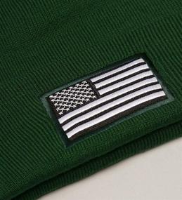 img 1 attached to MIRMARU American Embroidered Folded Beanie Outdoor Recreation