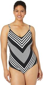 img 3 attached to 👙 La Blanca Women's Plus Size Over The Shoulder One Piece Swimsuit - Ultimate Comfort and Style