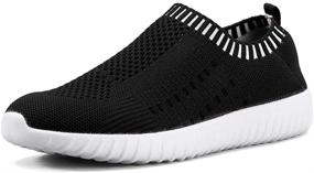 img 4 attached to Zenicham Breathable Lightweight Fly Knit Sneakers Women's Shoes