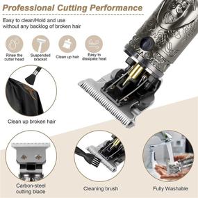 img 3 attached to 🔥 2021 New Pynogeez Professional Cordless Hair Trimmer: Baldheaded Hair Clipper, Zero Gapped Detail Beard Shaver for Men - Electric Pro Li Outline Trimmer Grooming Kit at Barbershop Level