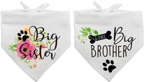 img 3 attached to 🐶 Family Kitchen Big Sibling Pregnancy Announcement Dog Bandana - Gender Reveal Photo Prop, Pet Scarf Accessories, Pet Scarves for Dog Lovers (Pack of 2)