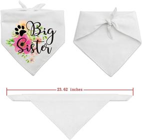 img 1 attached to 🐶 Family Kitchen Big Sibling Pregnancy Announcement Dog Bandana - Gender Reveal Photo Prop, Pet Scarf Accessories, Pet Scarves for Dog Lovers (Pack of 2)