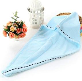 img 2 attached to 👒 WanHua 3 Pack Microfiber Hair Towel: Fast Drying Hair-Drying Cap for Women, Girls, and Curly Hair