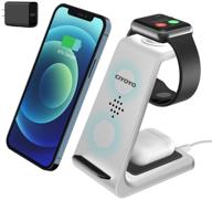 🔌 беспроводная зарядка ciyoyo stand: 3-в-1 быстрая зарядная станция для apple watch, airpods pro и телефонов qi логотип