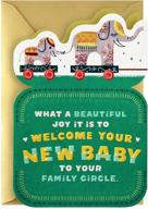 🐘 hallmark golden thread baby shower card: a perfect gift for the whole family (featuring elephant toys) logo