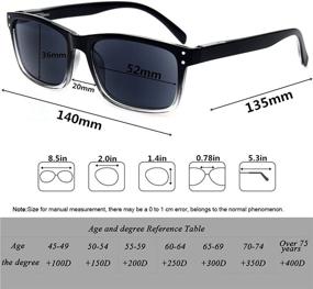 img 3 attached to 2-Pack Unisex Classic Reader Sunglasses 🕶️ - Comfortable, Simple, and Stylish Eyewear for Reading