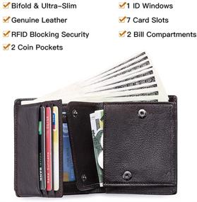 img 2 attached to GOIACII Leather Wallet Blocking Pockets Men's Accessories for Wallets, Card Cases & Money Organizers