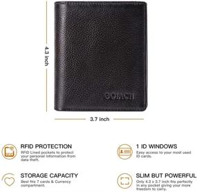 img 1 attached to GOIACII Leather Wallet Blocking Pockets Men's Accessories for Wallets, Card Cases & Money Organizers