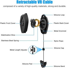 img 1 attached to 🔌 AMVR [Pro Версия] Система управления растяжением кабелей для виртуальной реальности - 6 штук для Oculus Quest/Quest 2/Rift/Rift S/Valve Index/HTC Vive/Vive Pro/HP Reverb G2/PSVR Link Cable (Черный)