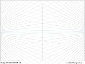 img 3 attached to 📐 Enhance Artistic Expression with Design Ideation Sketch 3D Perspective Grid Paper Pad - Ideal for Pencil, Ink, Marker, and Watercolor Paints in Art, Design, and Education - Featuring Two Point Perspective Grid and Blue Grid