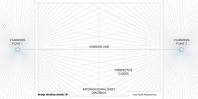 img 2 attached to 📐 Enhance Artistic Expression with Design Ideation Sketch 3D Perspective Grid Paper Pad - Ideal for Pencil, Ink, Marker, and Watercolor Paints in Art, Design, and Education - Featuring Two Point Perspective Grid and Blue Grid