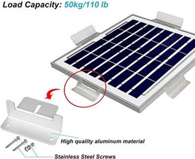 img 3 attached to 🔆 32-частный комплект крепежных кронштейнов солнечных панелей для дома на колёсах и лодки (RV), Z-форма, изготовленный из алюминиевого сплава, набор крепежных элементов для поддержки - 110 фунтов грузоподъемности, дизайн без ржавчины для крыши автодома