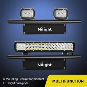 img 2 attached to 🔦 Nilight - 90021B LED Light Bar Mounting Bracket with Front License Plate Frame Holder for Off-Road Lights, LED Work Lamps, and Lighting Bars with 2-Year Warranty