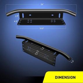 img 1 attached to 🔦 Nilight - 90021B LED Light Bar Mounting Bracket with Front License Plate Frame Holder for Off-Road Lights, LED Work Lamps, and Lighting Bars with 2-Year Warranty