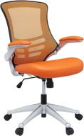 🪑 modway eei-210-ora attainment mesh back and vinyl seat modern office chair in orange - 26.5&#34;l x 26.5&#34;w x adjustable height 39.5-43.5&#34;h logo