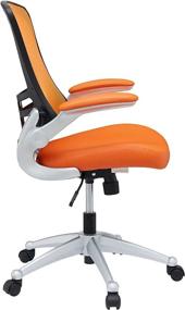 img 2 attached to 🪑 Modway EEI-210-ORA Attainment Mesh Back and Vinyl Seat Modern Office Chair in Orange - 26.5&#34;L x 26.5&#34;W x Adjustable Height 39.5-43.5&#34;H