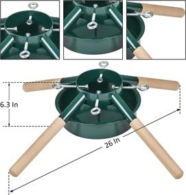 img 3 attached to 🎄 Blissun Christmas Tree Stand: Sturdy Xmas Tree Holder for Real Trees - Green