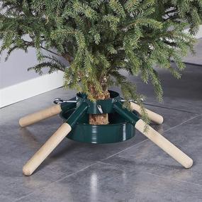 img 4 attached to 🎄 Blissun Christmas Tree Stand: Sturdy Xmas Tree Holder for Real Trees - Green