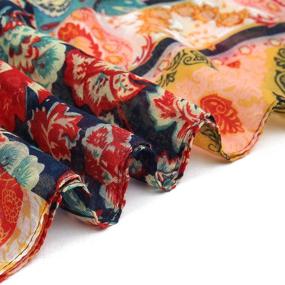img 1 attached to Yeieeo Floral Printed Winter Scarves Women's Accessories