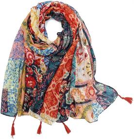 img 4 attached to Yeieeo Floral Printed Winter Scarves Women's Accessories
