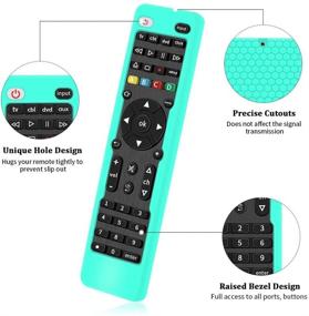 img 2 attached to Protective Cover Case For GE Universal Remote Control Silicone Remote Covers Holder Skin Grip Replacement Sleeve For GE 4-Device Universal Remote Shockproof Anti-Slip Lightweight (Turquoise)