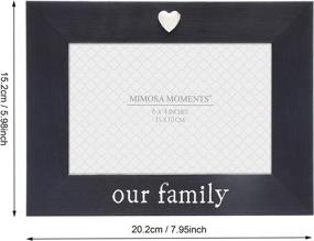 img 1 attached to 🖼️ MIMOSA MOMENTS 4x6 Silver Heart Black Picture Frame - Perfect for Our Family Photos