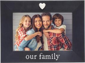 img 3 attached to 🖼️ MIMOSA MOMENTS 4x6 Silver Heart Black Picture Frame - Perfect for Our Family Photos