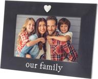 🖼️ mimosa moments 4x6 silver heart black picture frame - perfect for our family photos логотип