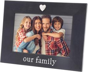 img 4 attached to 🖼️ MIMOSA MOMENTS 4x6 Silver Heart Black Picture Frame - Perfect for Our Family Photos