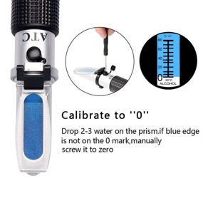 img 1 attached to SMARTSMITH Alcohol Refractometer - High Accuracy Spirit Alcohol 🍹 Volume Percent Measurement with automatic temperature compensation (ATC), 0-80% v/v Range