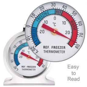 img 2 attached to 🌡️ Anvin Refrigerator Thermometers: Large Dial Freezer Thermometer with Dual-Scale -30~30°C/-20~80°F - Durable Steel (Pack of 2)