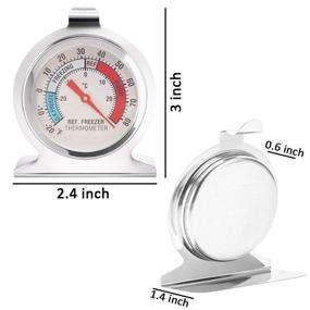 img 3 attached to 🌡️ Anvin Refrigerator Thermometers: Large Dial Freezer Thermometer with Dual-Scale -30~30°C/-20~80°F - Durable Steel (Pack of 2)