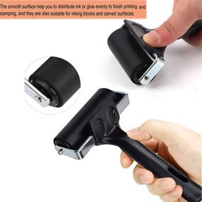 img 1 attached to VinBee 3 Pack Soft Rubber Brayer: Ultimate Art Craft Oil Painting Tool