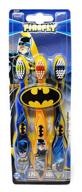 🦇 flashing firefly batman toothbrushes: 3-pack, multicolored marvel! logo