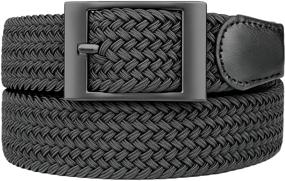 img 4 attached to 👔 Bluecton: Stylish and Versatile Elastic Stretch Braided Men's Business Accessories and Belts