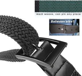 img 2 attached to 👔 Bluecton: Stylish and Versatile Elastic Stretch Braided Men's Business Accessories and Belts
