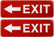 exit signs left arrow establishments logo