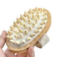 🪡 wooden circulation massage brush for cellulite reduction and enhanced lymphatic drainage – shower bathe spa skin brush logo