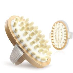 img 3 attached to 🪡 Wooden Circulation Massage Brush for Cellulite Reduction and Enhanced Lymphatic Drainage – Shower Bathe Spa Skin Brush