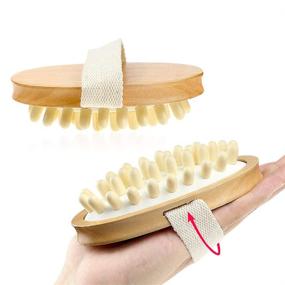 img 2 attached to 🪡 Wooden Circulation Massage Brush for Cellulite Reduction and Enhanced Lymphatic Drainage – Shower Bathe Spa Skin Brush