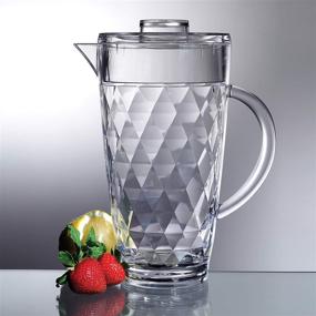 img 1 attached to 💎 Prodyne Diamond Cut Acrylic Pitcher - 32 oz