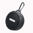 waterproof wireless speaker built mic speakerphone black logo