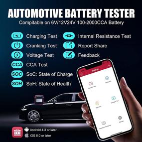 img 3 attached to 🚗 BM500 Bluetooth Car Battery Tester: Accurate 6V 12V 24V CCA & AH Load Tester for Cars/Trucks/Motorcycles/Boats