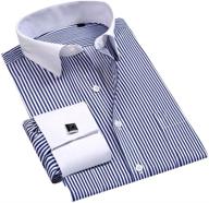 👔 cloudstyle button stripe checked dress shirt for men: premium men's clothing collection logo