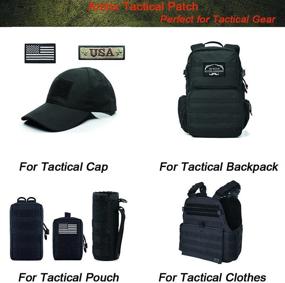 img 1 attached to 🎒 Antrix Bundle - Set of 5 Black Tactical Patches: Full Embroidery Emblems for Caps, Bags, Backpacks, Tactical Vests, Military Uniforms, and More